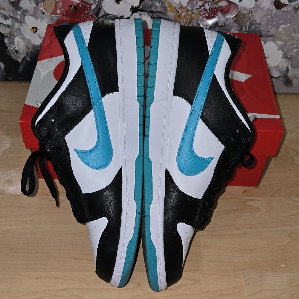 Nike Dunk Low Retro White Dusty Cactus -Black Men's Size 11.5 - Picture 5 of 11